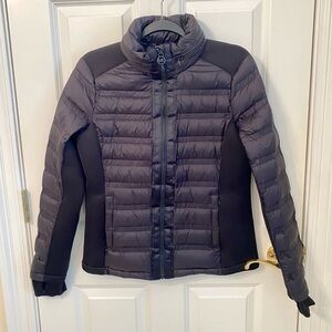 Michael Kors like New Black Puffer Jacket Quilted Design Hidden Hood
